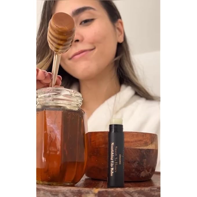 IXORA ORGANIC SWEET AS HONEY NOURISHING LIP BALM: SOOTHES AND HYDRATES WITH SHEA BUTTER & RAW HONEY - GMO FREE, VEGAN FRIENDLY - UV PROTECTION - LONG-LASTING HYDRATION - CERTIFIED ORGANIC - Image 3